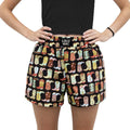 Colorful Lulu Mac boxer shorts featuring a relaxed fit, functional pockets, and an elastic waistband for comfort.