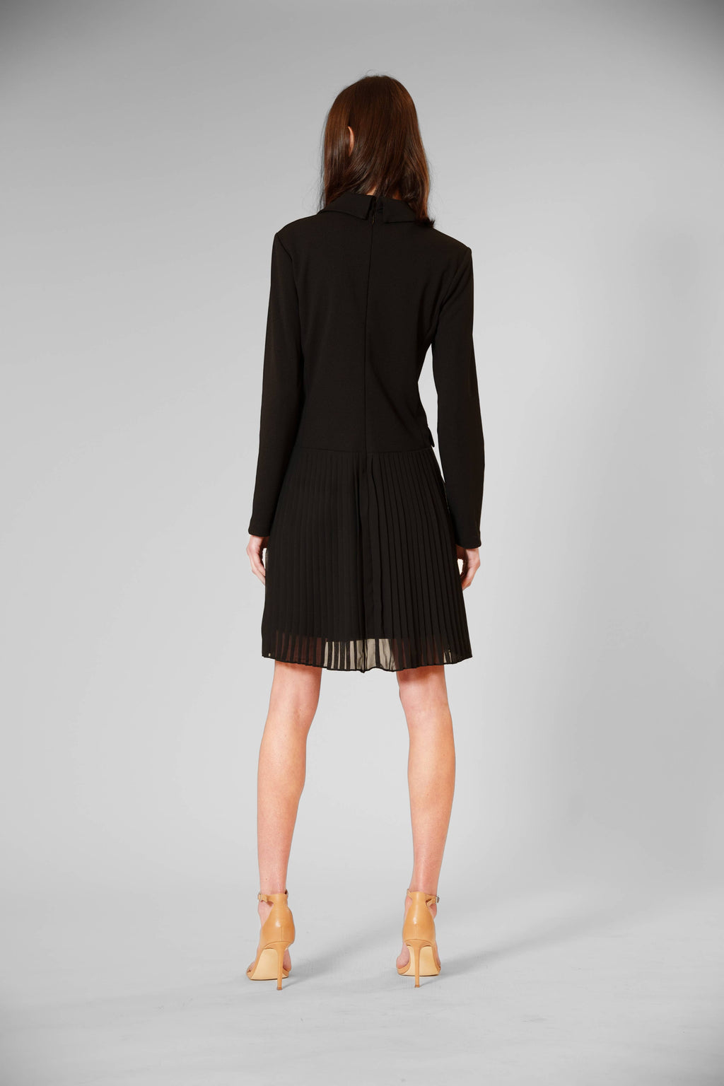 Julia Jordan - LONGSLV DOUBLE BREASTED LAPEL W CHIFFON SKIRT