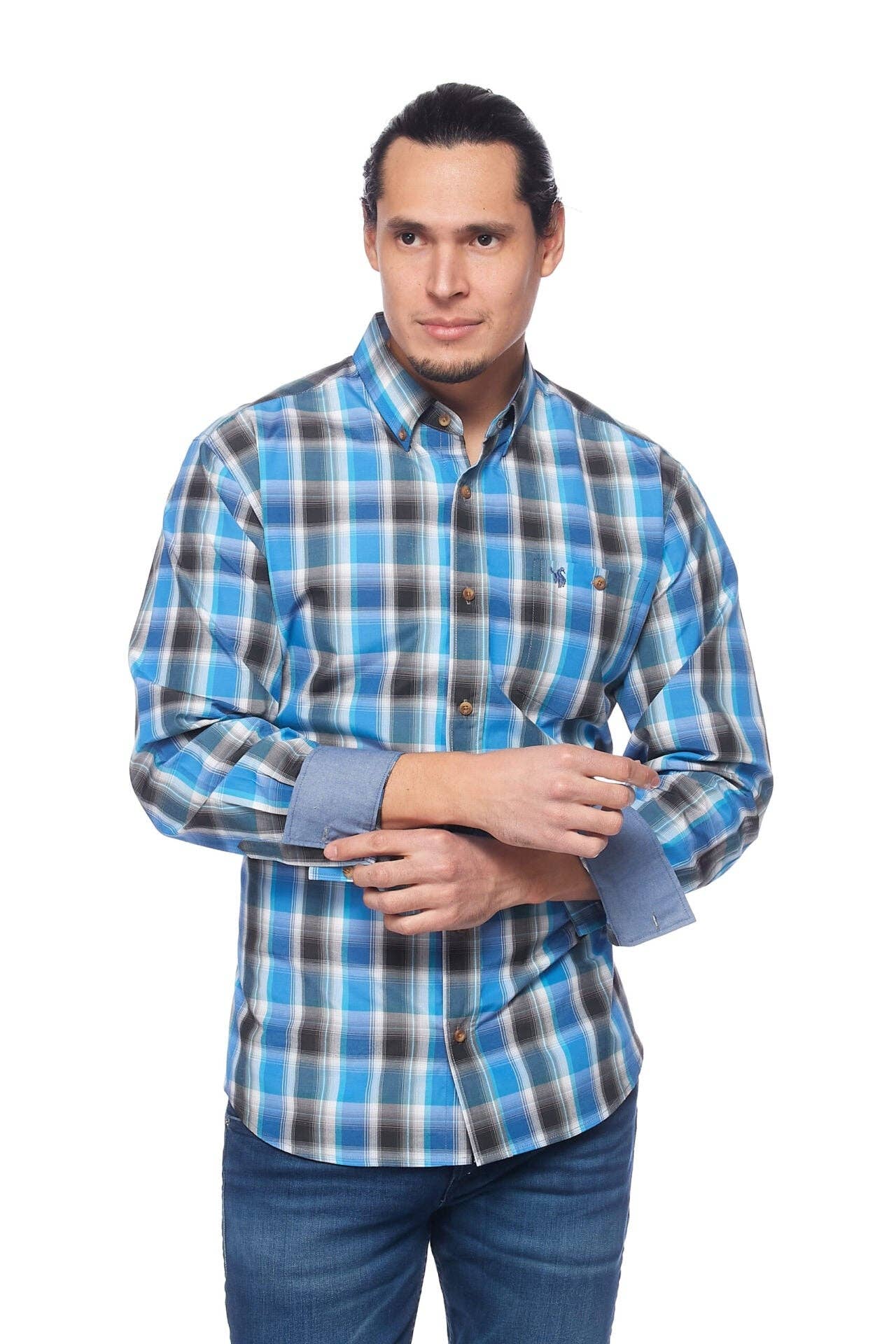 Rodeo Clothing - BUTTON-DOWN PLAID SHIRTS – With Logo