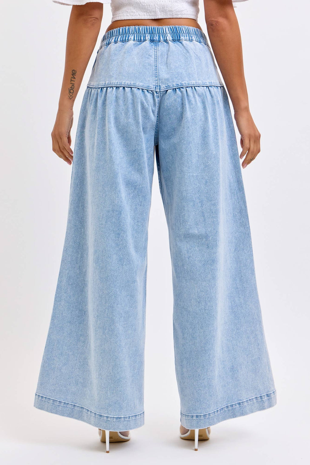 High Rise Wide Leg 4 Button