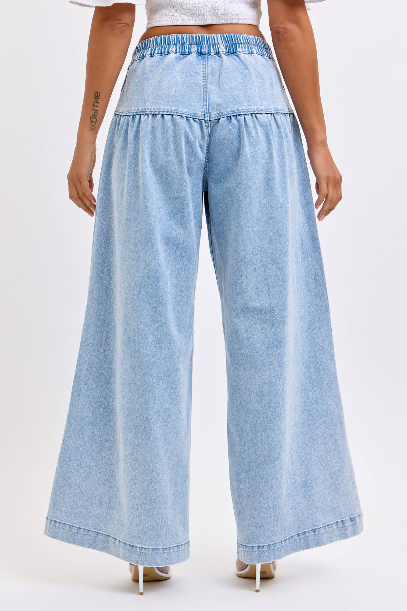 High Rise Wide Leg 4 Button
