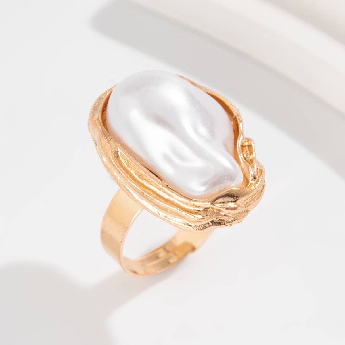 ACCITY - NEW WRINKLED THREE-DIMENSIONAL LOVE ALLOY RING_CWMM3241