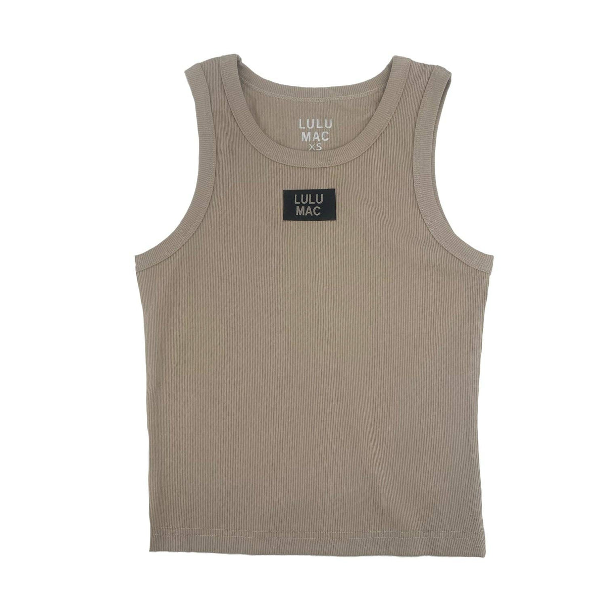 Solid purple Lulu Mac tank top featuring a round neckline and a fitted design, perfect for a stylish summer look.