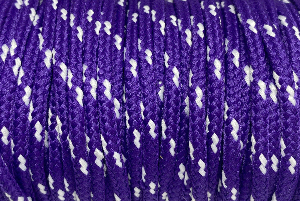 The Shoelace Factory - Classic Round Shoelaces Purple w/White Accents