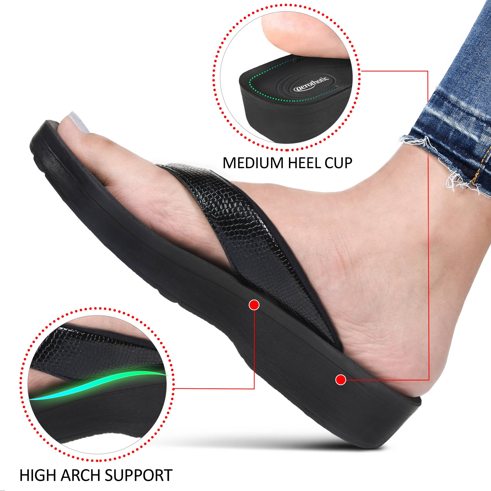 Aerothotic - Aerothotic Meira Arch Supportive Orthotic Women Sandals
