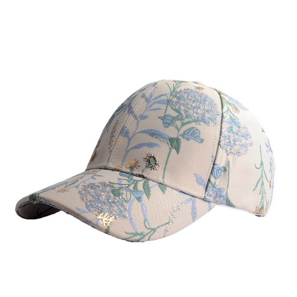 ACCITY - Blue, Red Dandelion Jacquard Baseball Cap Sun Hat_CWAH0991