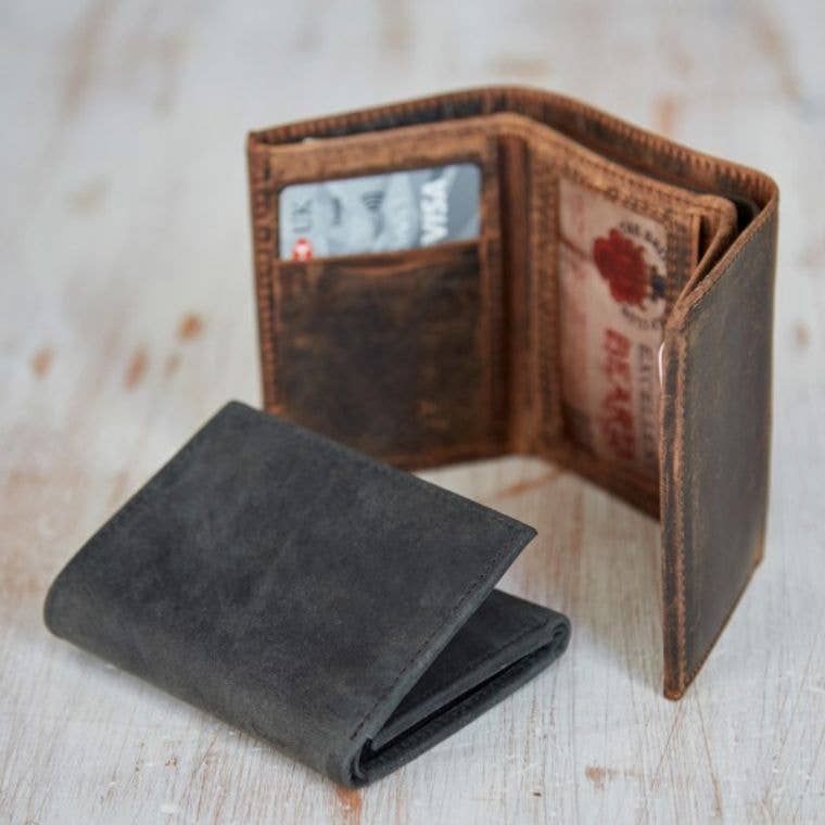 The Paper High Gift Company Limited - Handmade Buffalo Leather Trifold Wallet