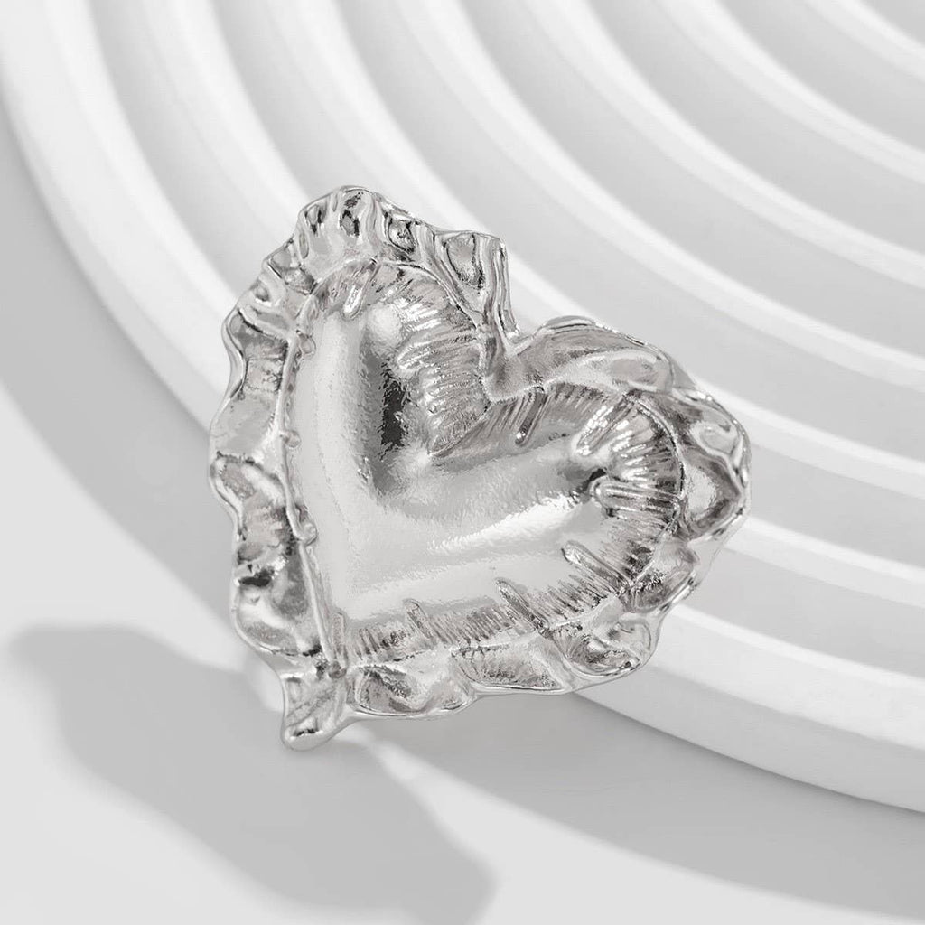ACCITY - NEW WRINKLED THREE-DIMENSIONAL LOVE ALLOY RING_CWMM3241