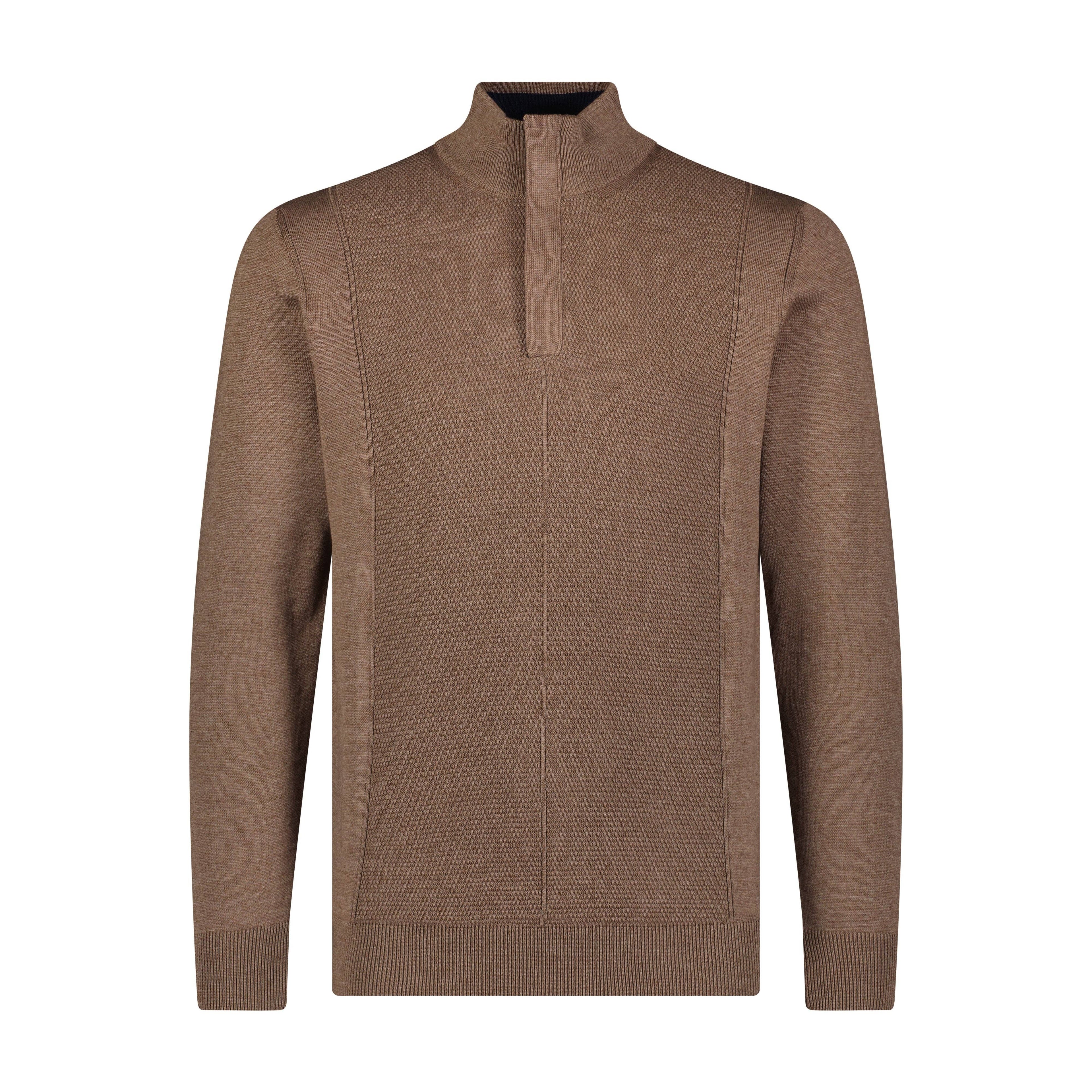 Luchiano Visconti - Quarter Zip Multi Panel Sweater