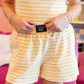 Girlie Girl Originals - LM-STRIPE Short-YELLOW