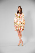 Julia Jordan - LONG SLEEVE COLLARED PRINTED SHIRT DRESS