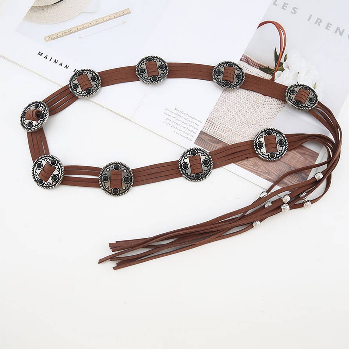 ACCITY - VINTAGE BOHEMIAN EMBELLISHED BELT_CWABE0260
