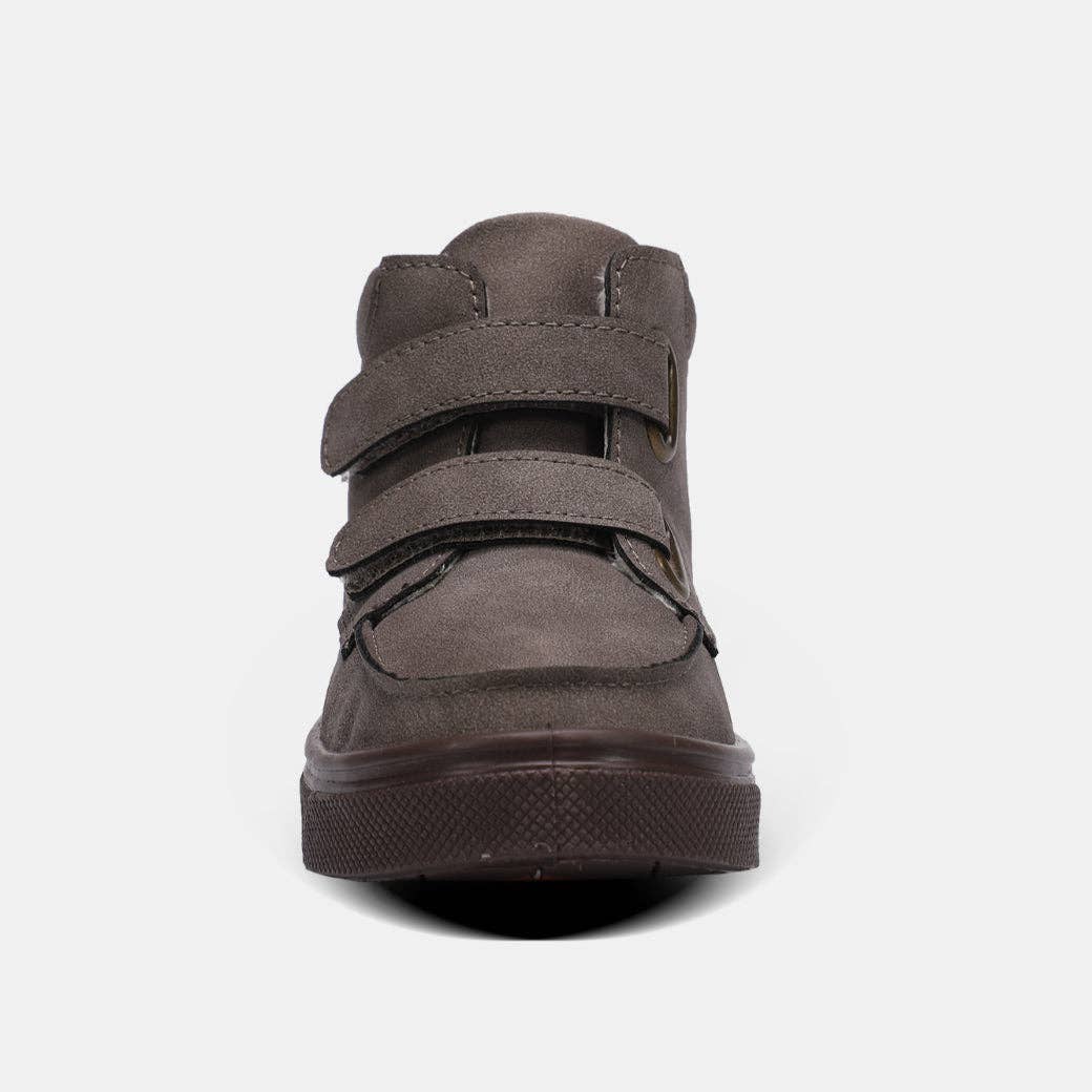 Gabriel Young Boys Hook & Loop Boot featuring a double hook & loop strap, rounded toe, and padded collar for comfort.
