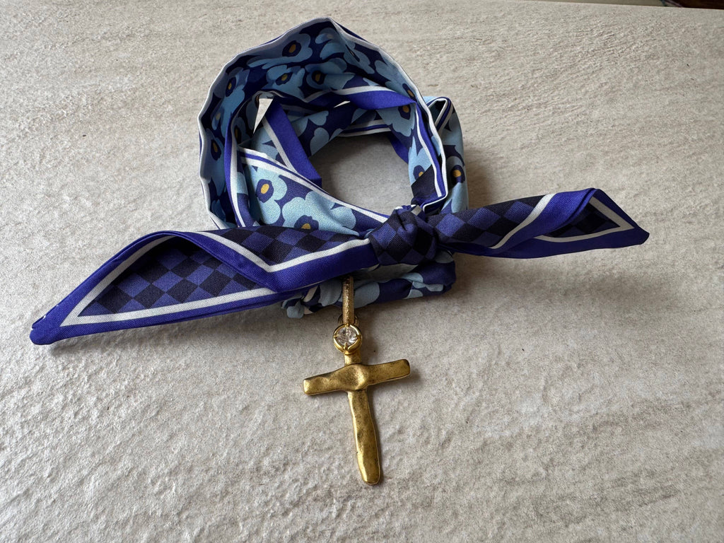Golden Faith Scarf Necklace