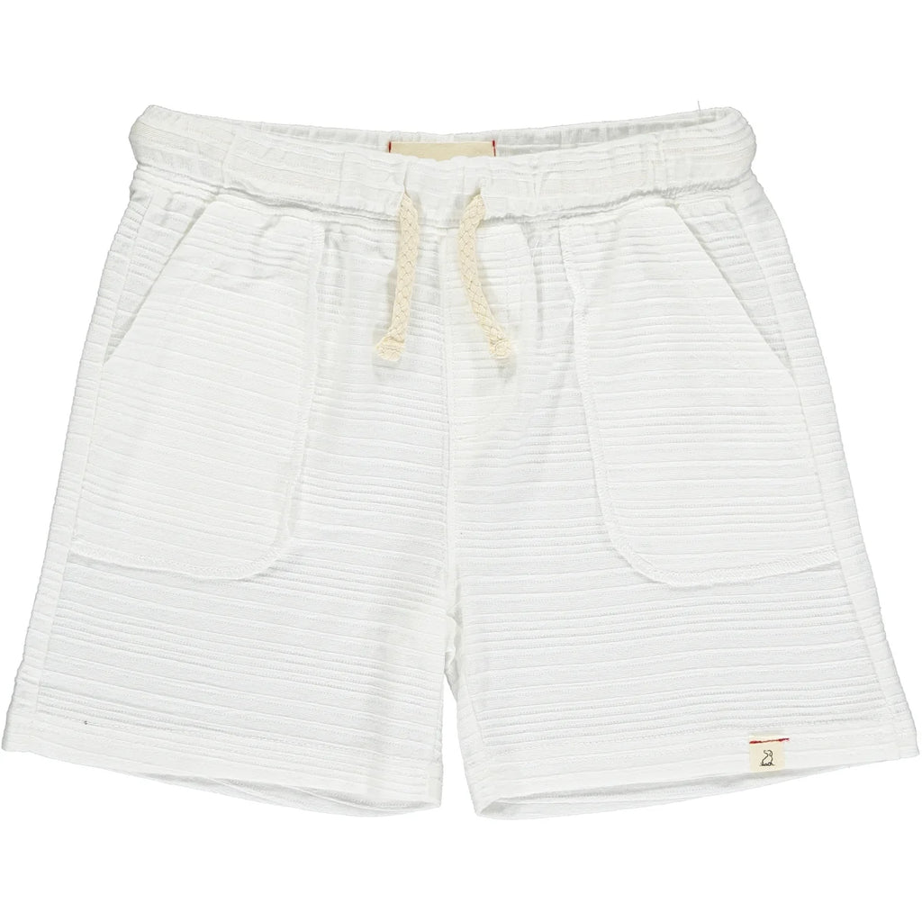 ME AND HENRY BLUEPETER White Ribbed Shorts