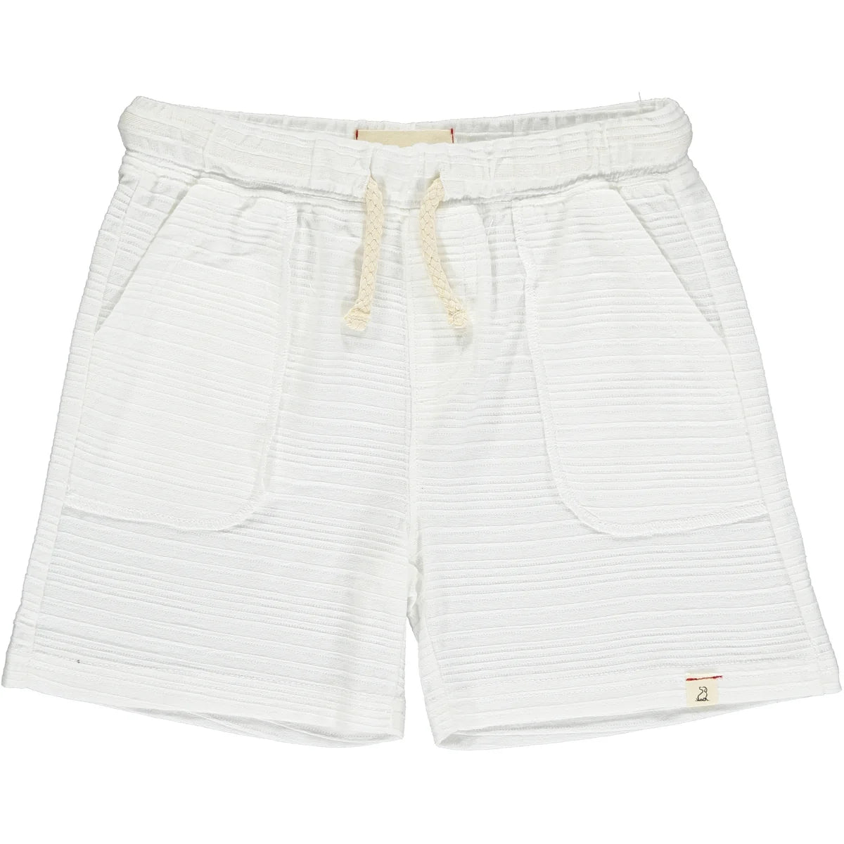 ME AND HENRY BLUEPETER White Ribbed Shorts