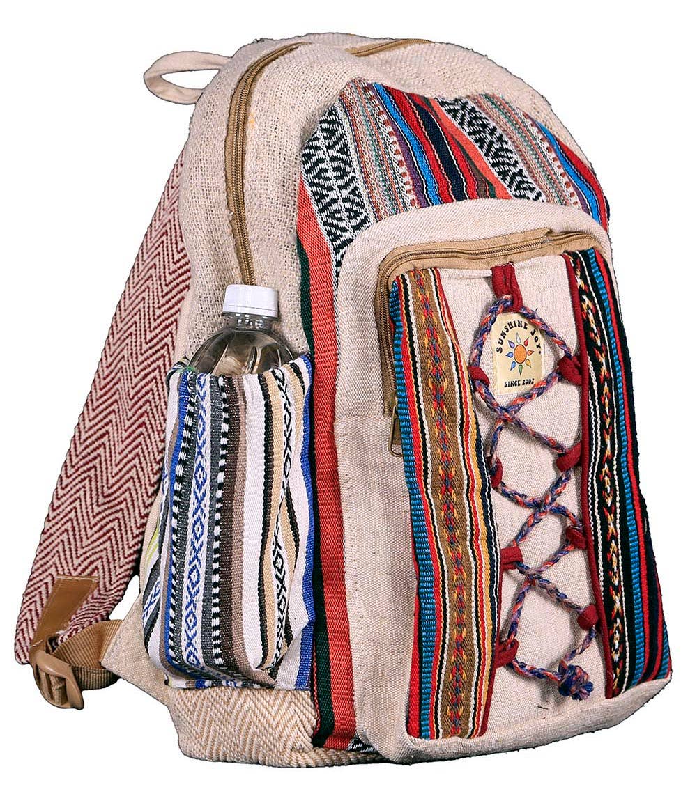 Woven Hemp Backpack