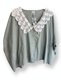 Jaded Gypsy- Lace Collar Blouse