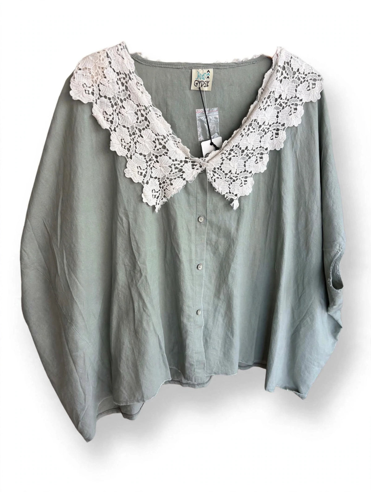 Jaded Gypsy- Lace Collar Blouse