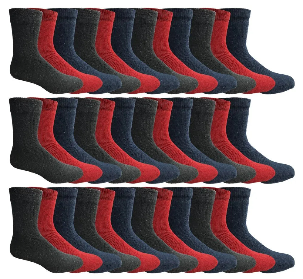 Assorted crew socks in black, navy, and red with ankle cuff design, perfect for casual or sport activities.