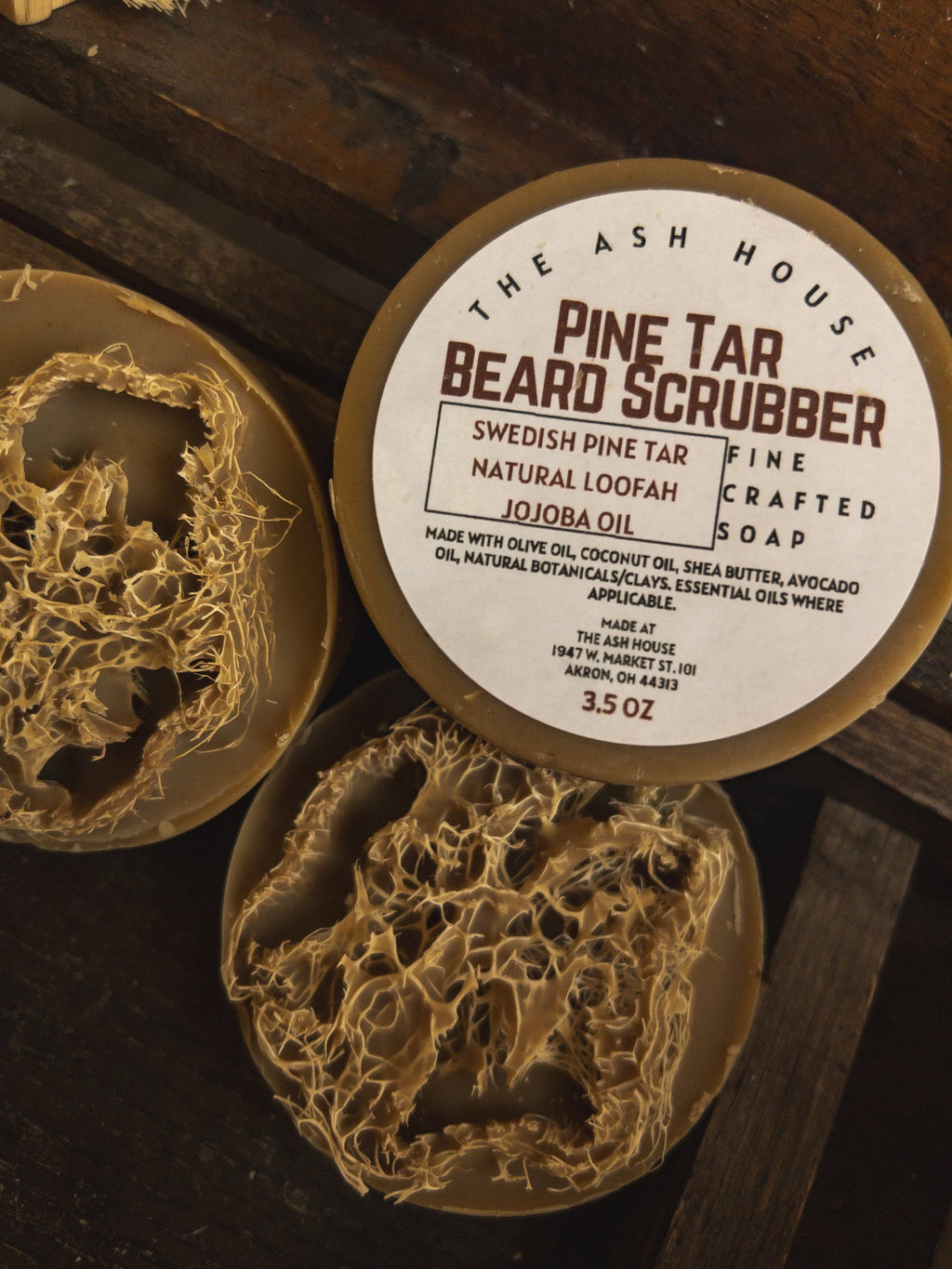 Pine Tar Beard Scrubber Palm Free Soap
