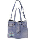 Sunshine Joy - Denim Jean Butt Shoulder Hand Bag with Dragonfly