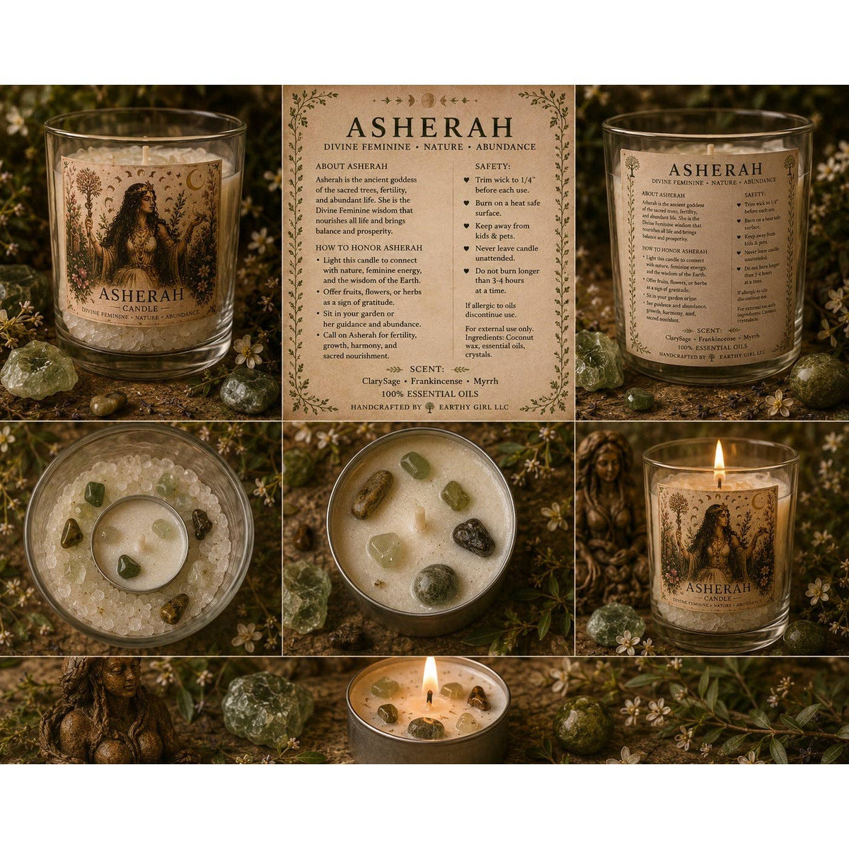 Asherah Tea Light Candle Set