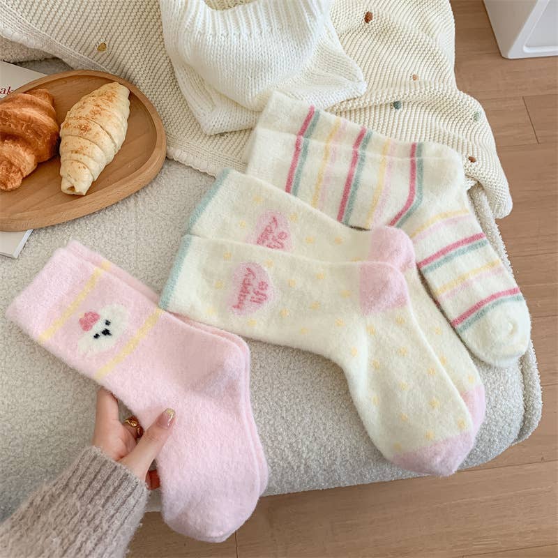 Fuzzy Thick Warm Kawaii Puppy Fluffy Autumn Winter Socks