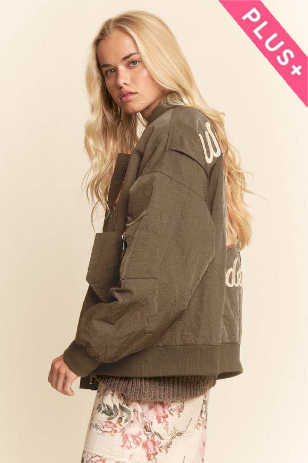 Embroidered Western Bomber Jacket