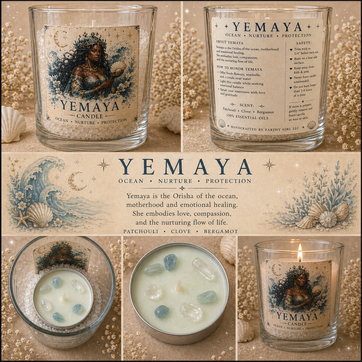 Yemaya Tea Light Candle Set