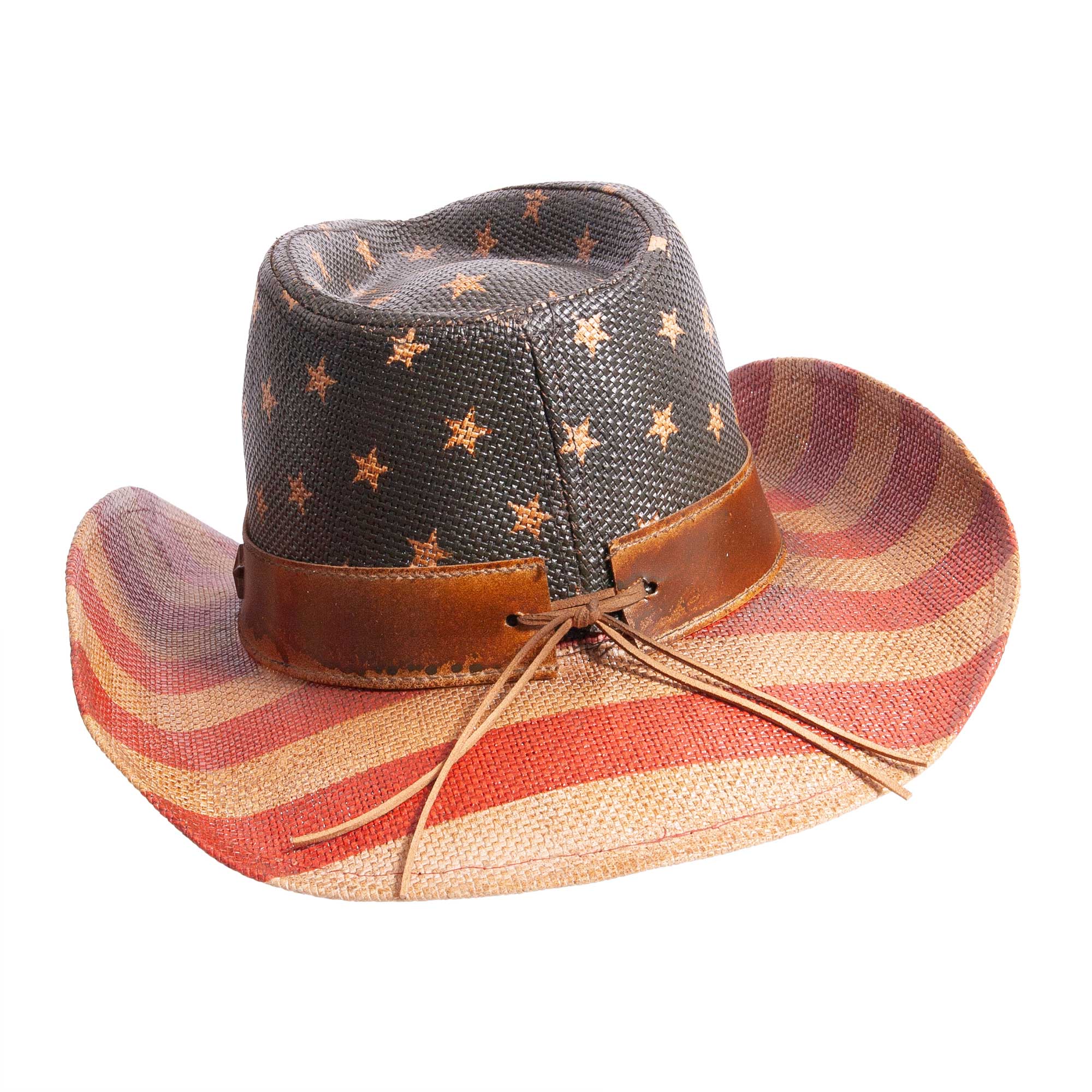 Patriotic Western Cowboy Straw Hat - Style Americana
