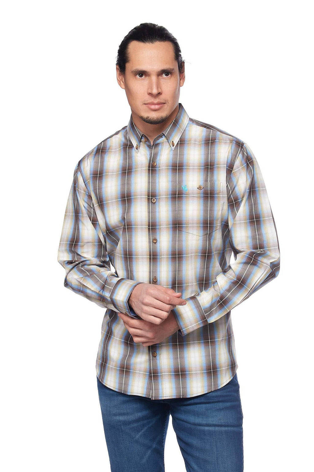 Rodeo Clothing - Men's Western Apparel Regular Fit Plaid shirts