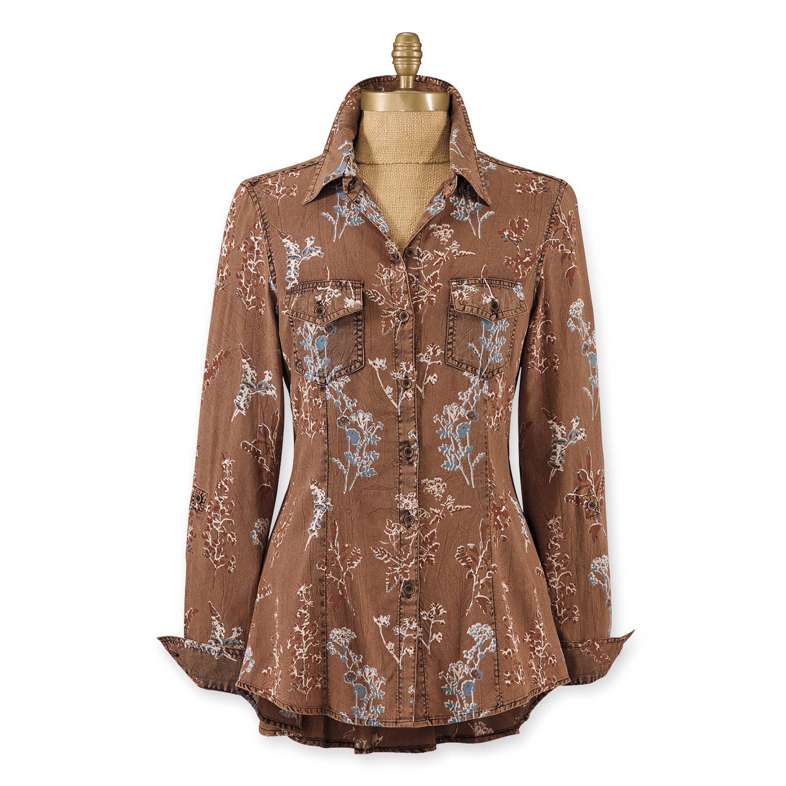 Back in the Saddle - Sandwash Floral Tunic
