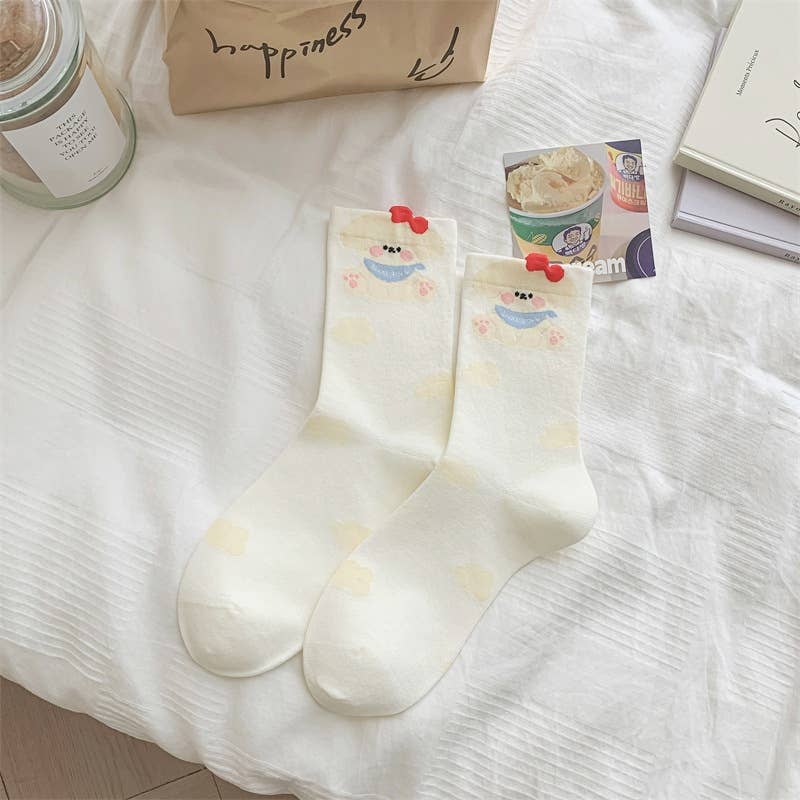 Cartoon Animal Patterns Themed Crew Socks