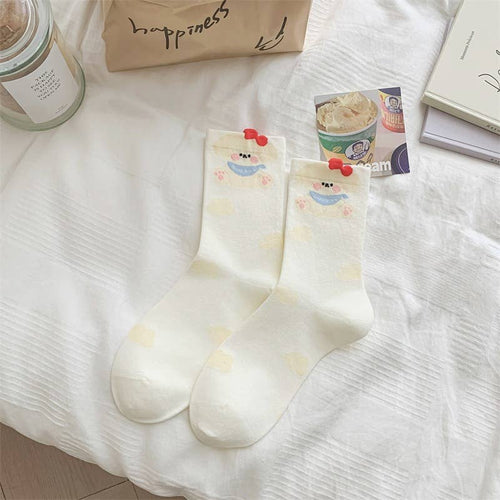 Cartoon Animal Patterns Themed Crew Socks