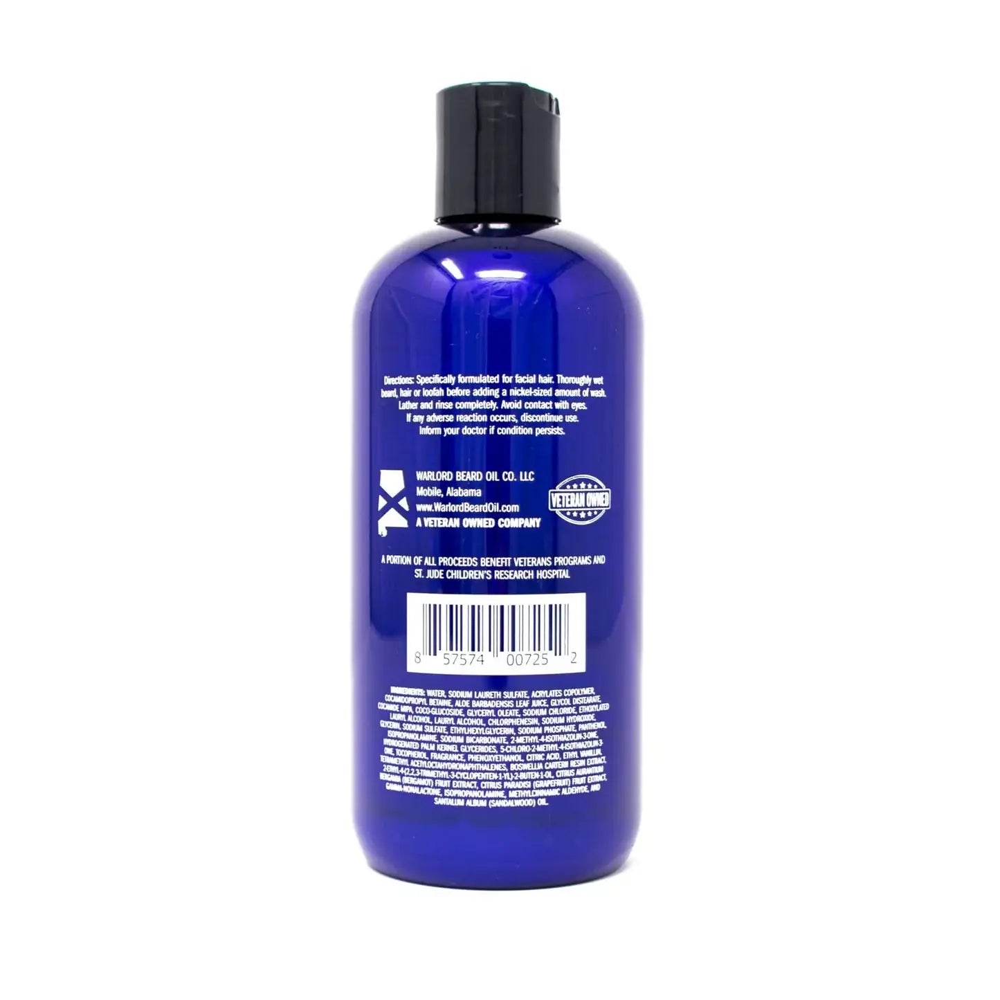 Warlord - Men's Grooming Essentials | Veteran Owned - Barbershop Beard/Body/Hair Wash, 12 oz Bottle