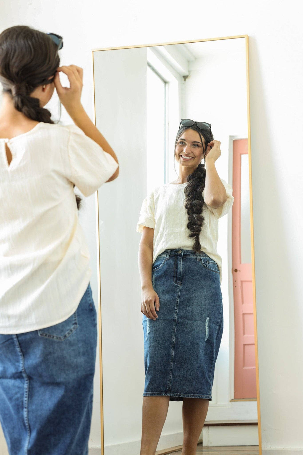 Ada Faye - Addie Denim Skirt - Dark