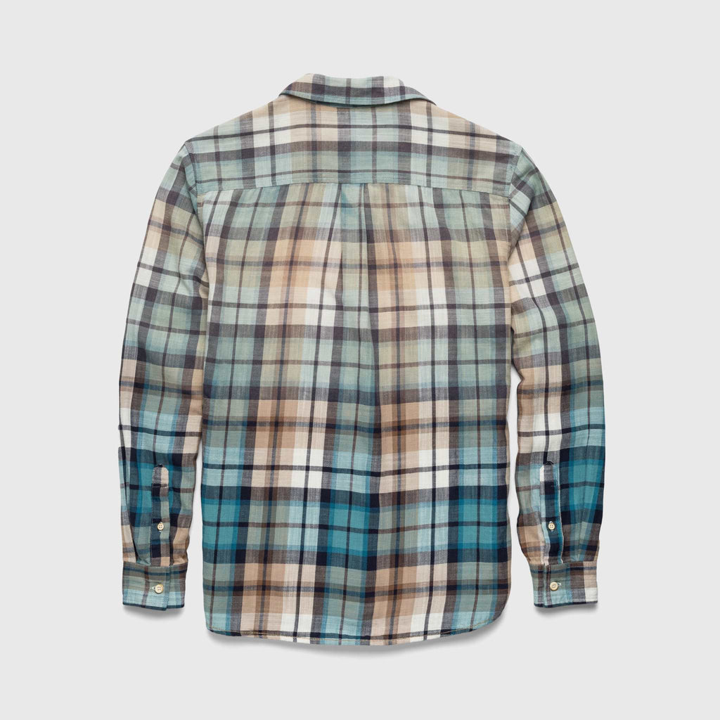 SURFSIDESUPPLY - Brian Ombre Plaid Shirt - Aqua Combo
