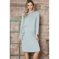 Story Teller - Maternity Long Sleeve Sexy Lounge Bodycon Midi Spring Dress