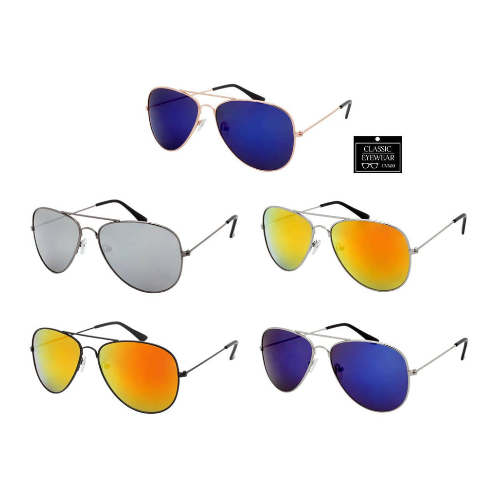 Aviator Sunglasses Color Mirror Unisex