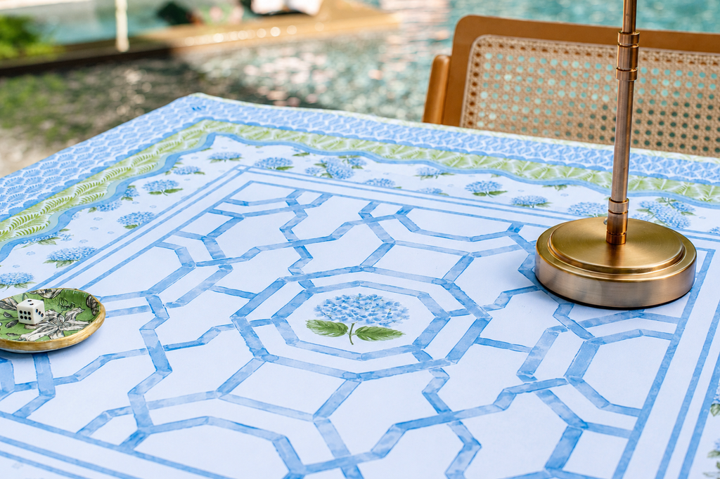 House of Hydrangea Mahjong Mat - Anders Ruff Design Co. [Non-Neoprene]