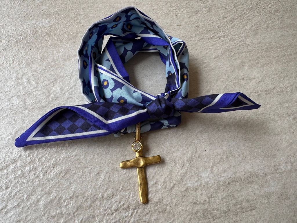 Golden Faith Scarf Necklace