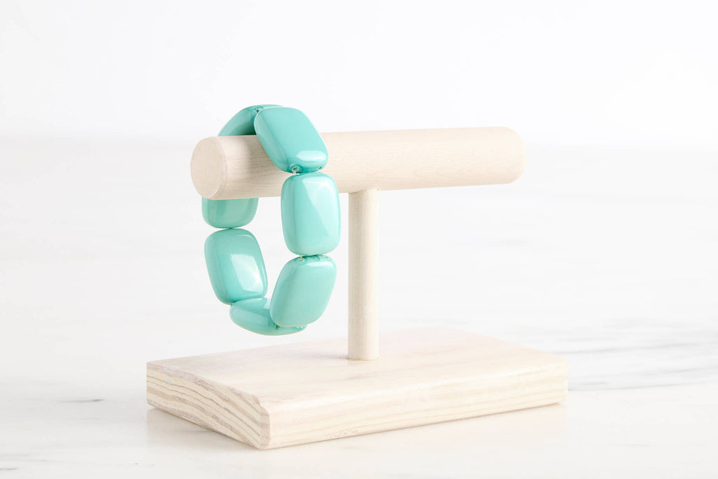 Hot Girls Pearls-Freezable Cooling Jewelry - Turquoise Chicklet Cooling Bracelet