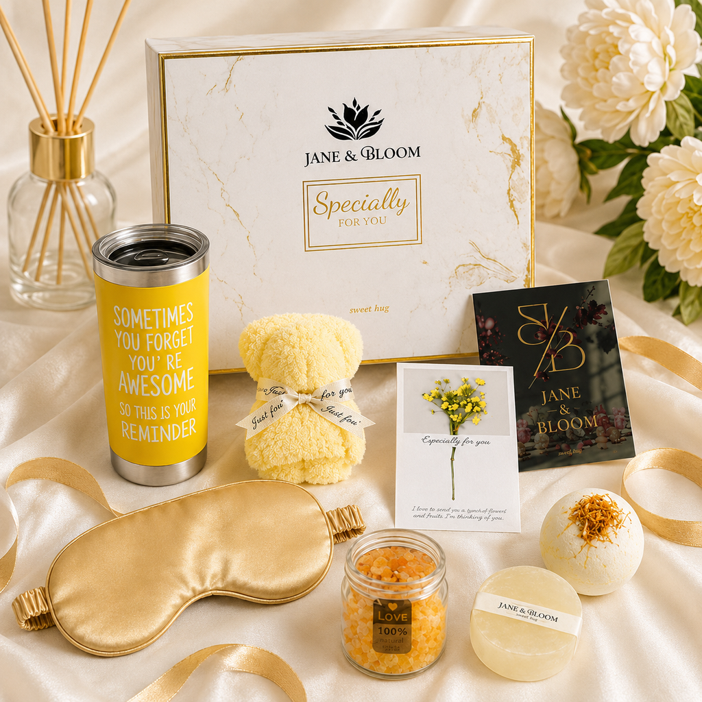 Yellow Spa Gift Box with Towel Bear