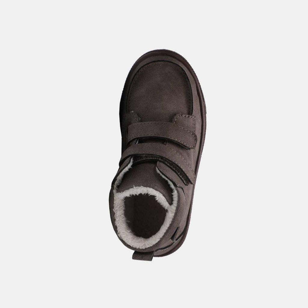 Gabriel Young Boys Hook & Loop Boot featuring faux fur lining and double strap closure for easy wear and warmth.