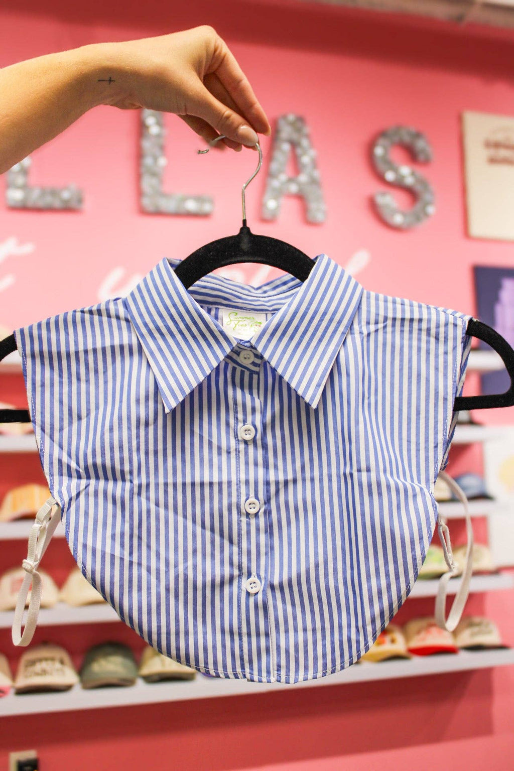 Modest Layers - BLUE & WHITE STRIPED COLLAR