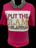 Glamma Patch Crew Tee - blinged leopard Glamma
