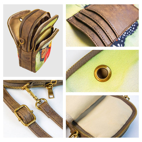 Chasing Sasquatch - canvas cellphone sling bag