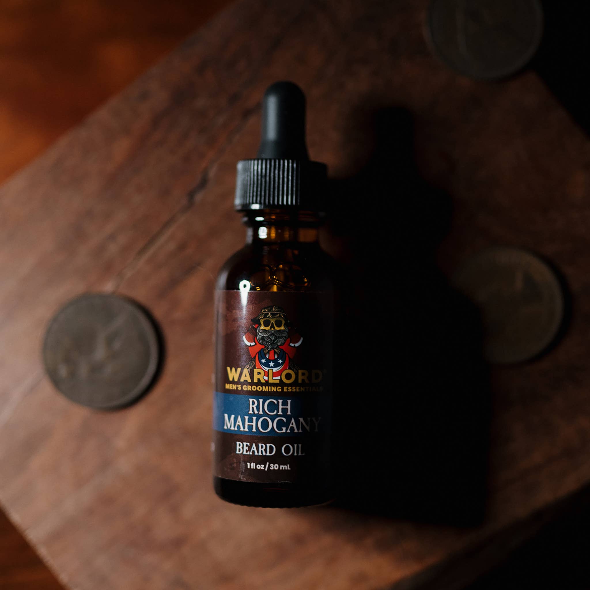 Warlord - Men's Grooming Essentials | Veteran Owned - Rich Mahogany Beard Oil