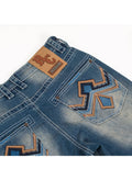 Rodeo Clothing - MEN'S COTTON/SPANDEX STRETCH FANCY SLIM STRAIGHT JEANS-RP500-515